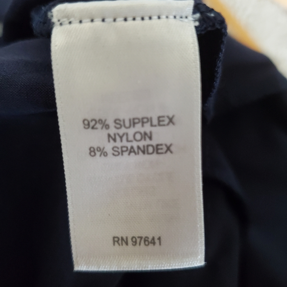 J. JILL FIT sz MP Sleeveless Knit Sport Dress Navy Blue Nylon Spandex Athleisure - Picture 7 of 13